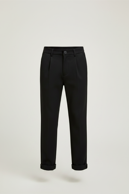 Pantalon Noir Garçon Décontracté Élégant Pince - Polyester - vue 3