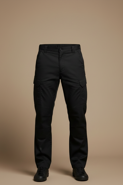 Pantalon Tactique Noir - Toile - vue 3
